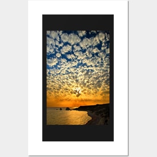 Sunset at the birthplace of Aphrodite - Cyprus Posters and Art